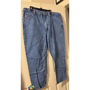 Carhartt Jeans Adult 44X 30 Blue Denim Relaxed‎ Fit Workwear Outdoors Mens